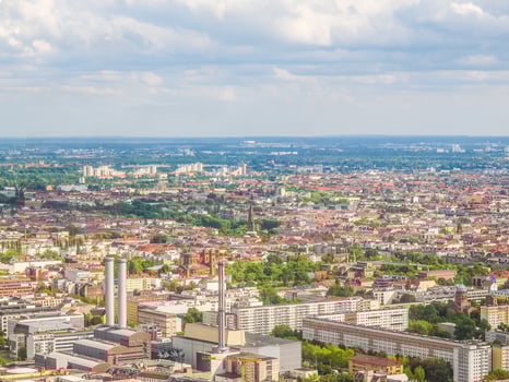 HDR Berlin aerial view photo