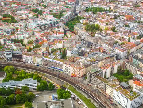 HDR Berlin aerial view photo