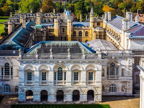 HDR Aerial view of Cambridge photo