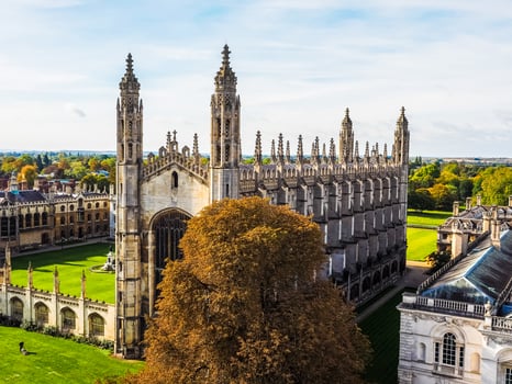 HDR Aerial view of Cambridge photo