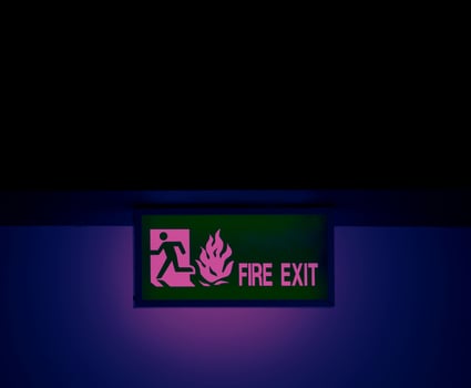 Fire exit door. Fire exit emergency door red color metal material photo