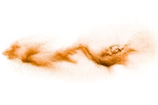 Sand beach texture and background.The particles of sand splattered on white background. photo