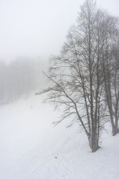 Covered with snow Caucasus mountain photo