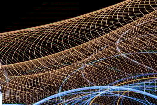 Abstract light line background.Light trails on dark background. photo
