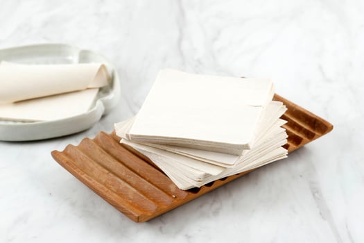 Ingredient for making chinese dumpling wantan Dim sum, dough skin photo