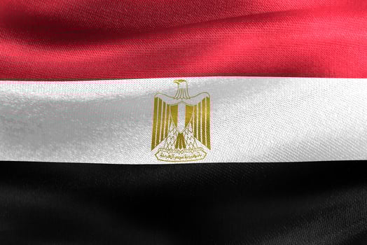 Egypt flag - realistic waving fabric flag photo