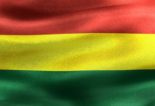Bolivia flag - realistic waving fabric flag photo