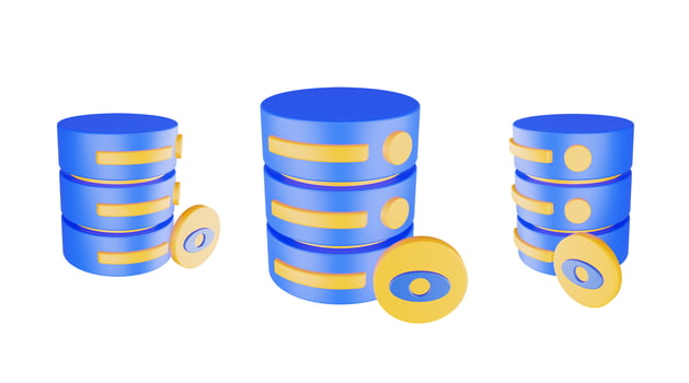 3d render database server icon with seen icon isolated photo