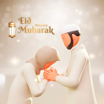 Islamic greeting eid mubarak card design photo