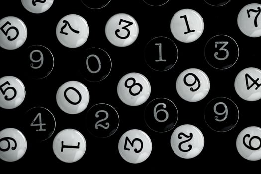 Background of numbers. from zero to nine. Numbers texture. Finance data concept. Matematic. Seamless pattern with numbers. financial crisis concept. Business success. photo