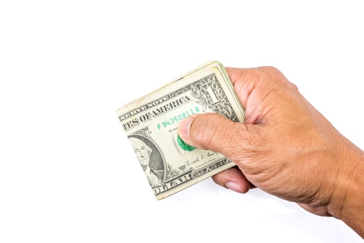 US dollars on hand. photo