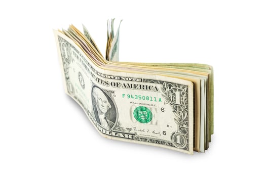 US dollars isolated. photo