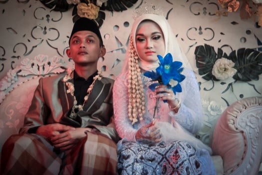 Romantic Indonesian Muslim Bride photo