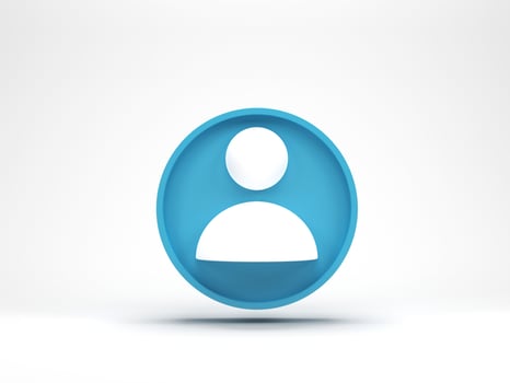 3D rendering, 3D illustration. people avatar icon isolated on white background. photo