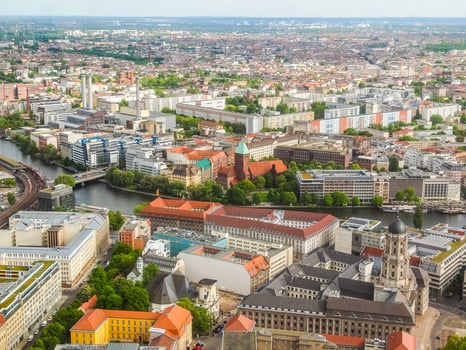 HDR Berlin aerial view photo
