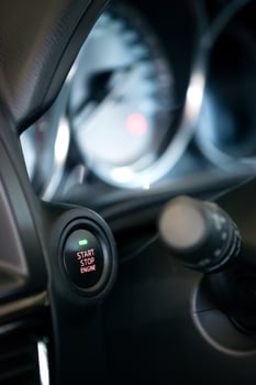 start and stop button in car photo