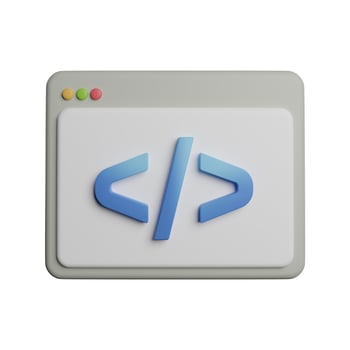 Programer coding 3d icon photo high quality