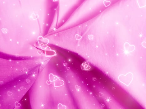 Light pink background. Heart-shaped glittering pattern. Watercolor. Used for design.  and many other jobs photo