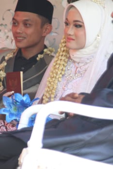 Romantic Indonesian Muslim Bride photo