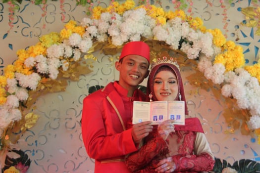 Romantic Indonesian Muslim Bride photo