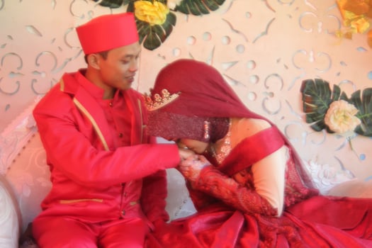 Romantic Indonesian Muslim Bride photo
