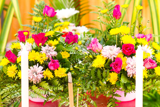Many roses funeral photo