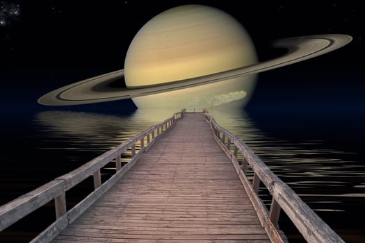 Planet Saturn. Elements of the furnished by NASA. photo