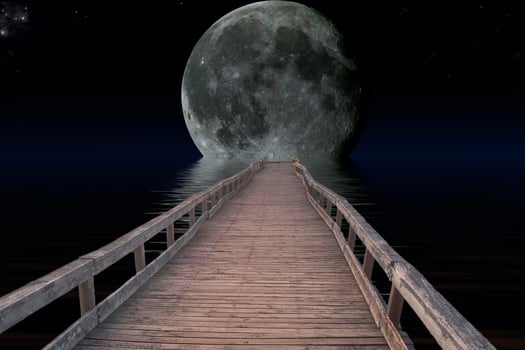 Planet Moon. Elements of the furnished by NASA. photo