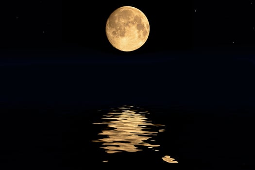 Planet Moon. Elements of the furnished by NASA. photo