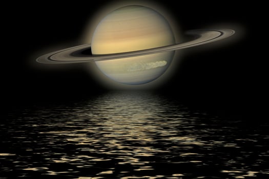 Planet Saturn. Elements of the furnished by NASA. photo