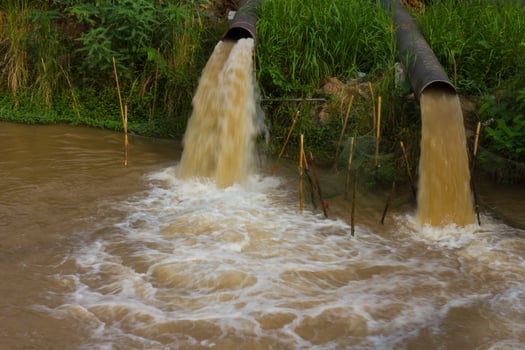 Water flow blur sewer. photo