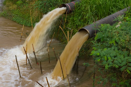Water flow blur sewer. photo