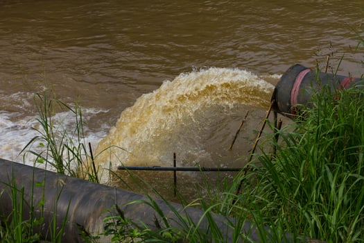 Water flow stops sewer. photo