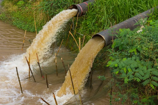 Water flow stops sewer. photo