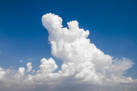 Blue sky and white clouds photo