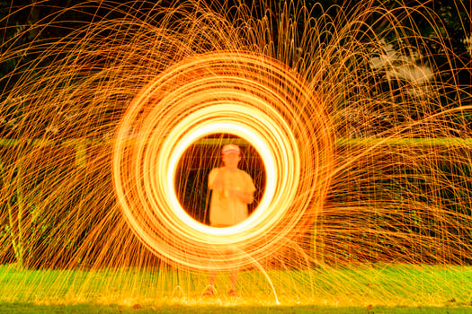 The fire dancing photo