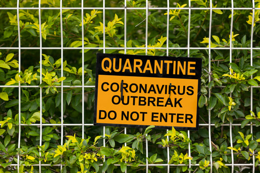 Quarantine, coronavirus outbreak do not enter photo