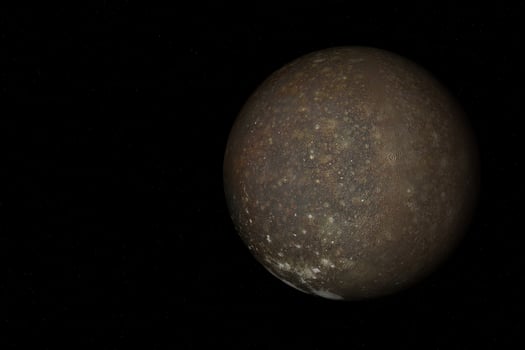 Callisto, the moon of Jupiter - Solar System photo