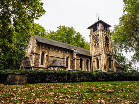 HDR St Pancras Old Church in London photo