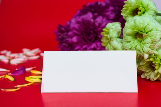 Design concept of Mother's day holiday greeting design with flower bouquet. photo