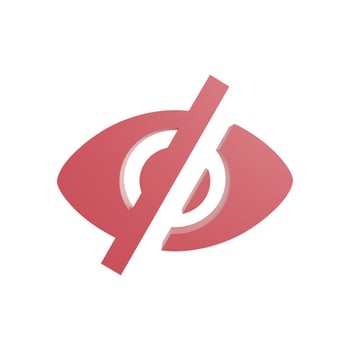 Eye close hide view 3d icon photo