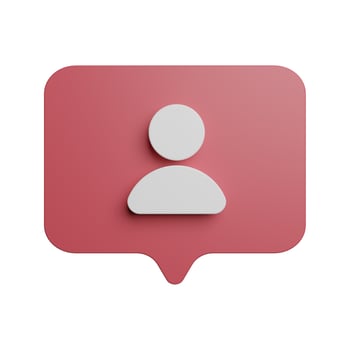 Follow unfollow social media element 3d icon photo high quality