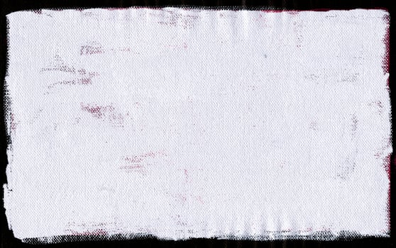 Realistic Canvas Scan Texture With Black Frame. Grunge Rough Distressed Grain Texture. photo