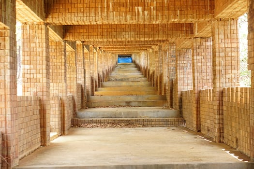 tunnel to escape the sun in a tourist attraction photo
