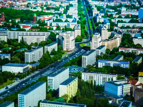 HDR Aerial view of Berlin photo