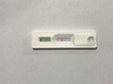 ATK Antigen test kit covid-19 virus test on white background photo