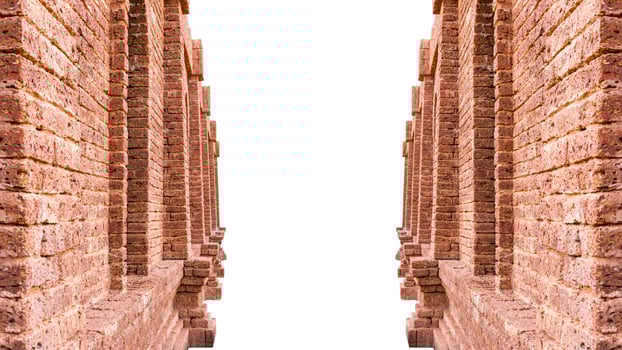 Isolate door brick wall. photo