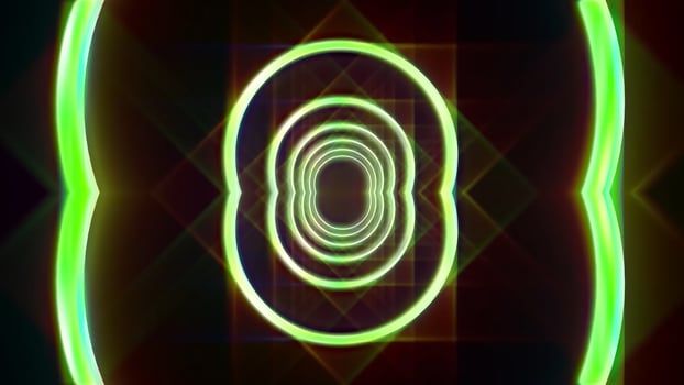 Neon Circles Electric Tunnel Lights photo