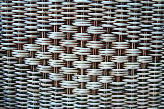 Texture of wicker furniture in Thailand photo