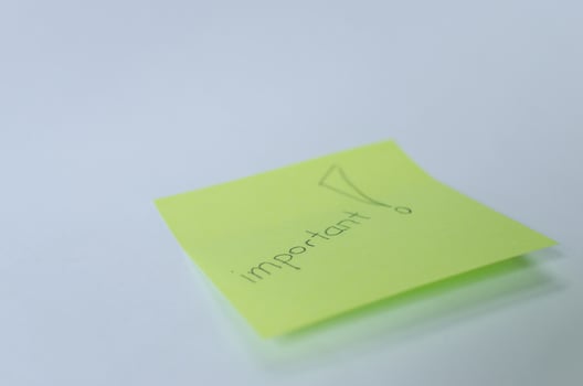 post it note with important white photo